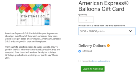 Amex gift card