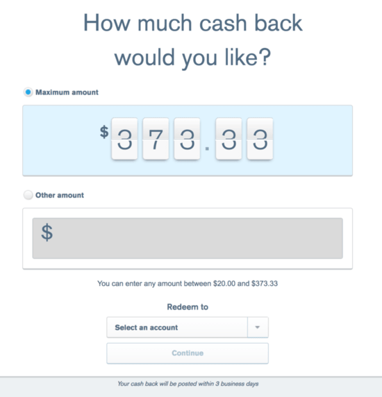 chase cash back